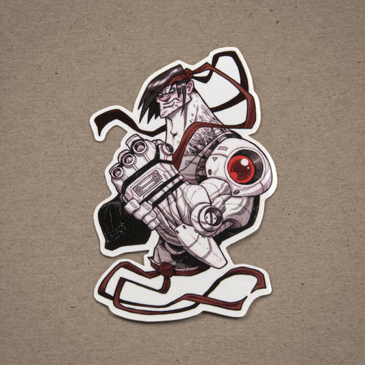 Cyborg Brawler - Sticker